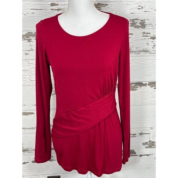 CABI Applaud Faux Wrap Top Red Size S #946 EUC - Picture 2 of 6